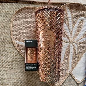 Starbucks Metallic Copper Tumbler with Keychain